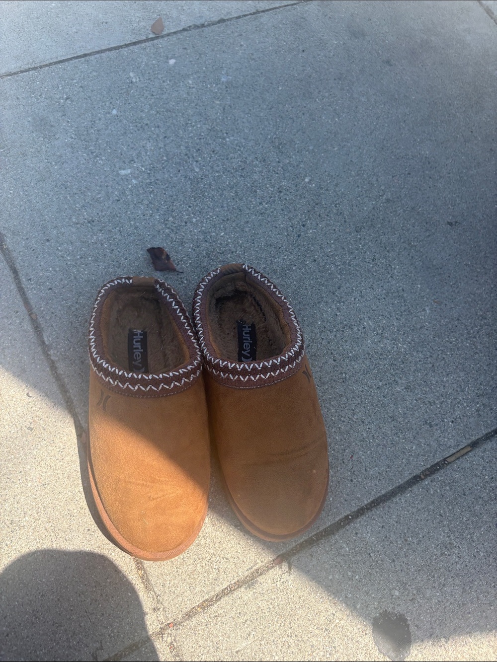 Hurley Kids Tan Slip-On Cozy Slippers
